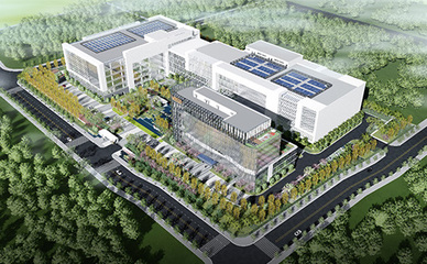八方股份新厂成为上市产业园南区首个封顶项目